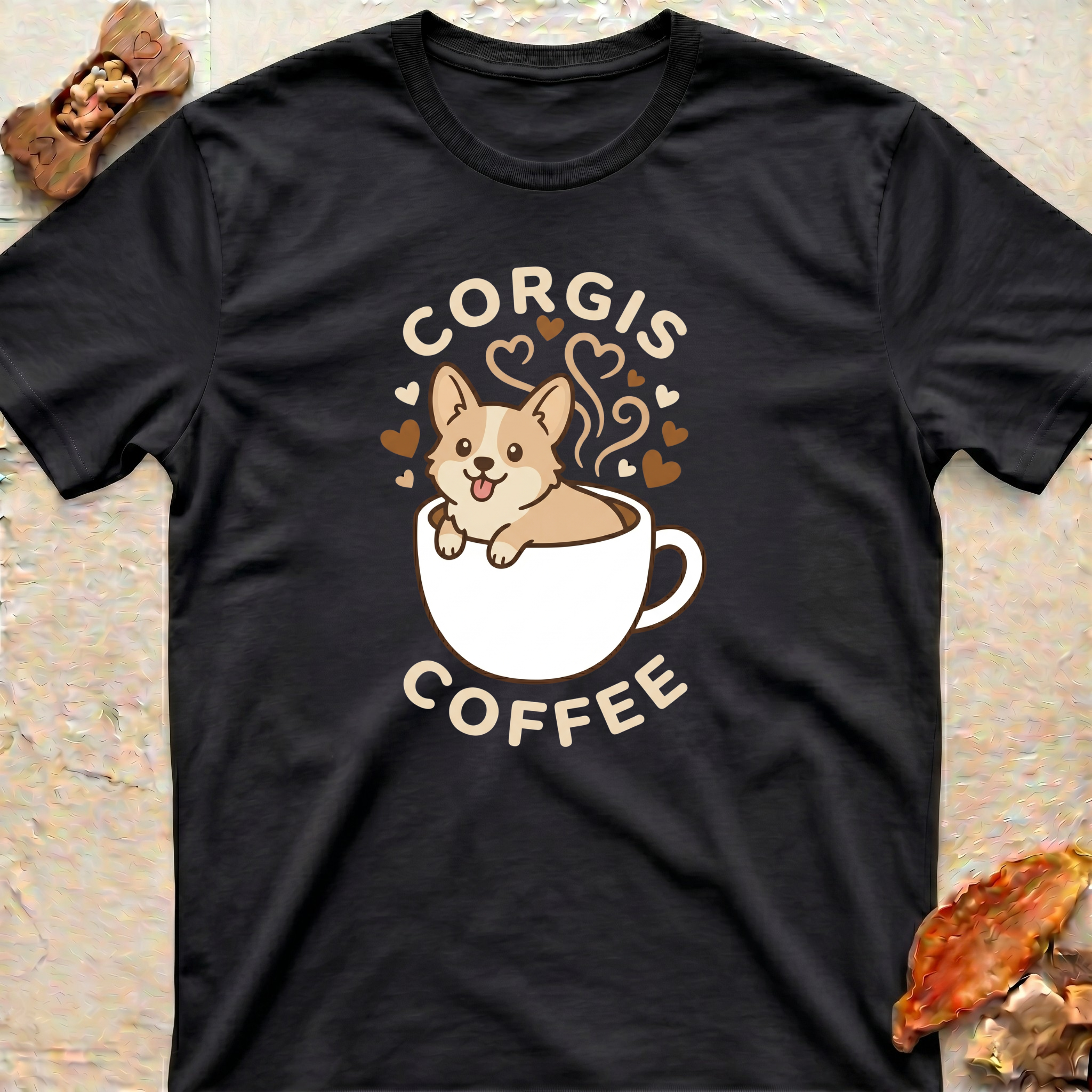 Corgis & Coffee Cup T-Shirt