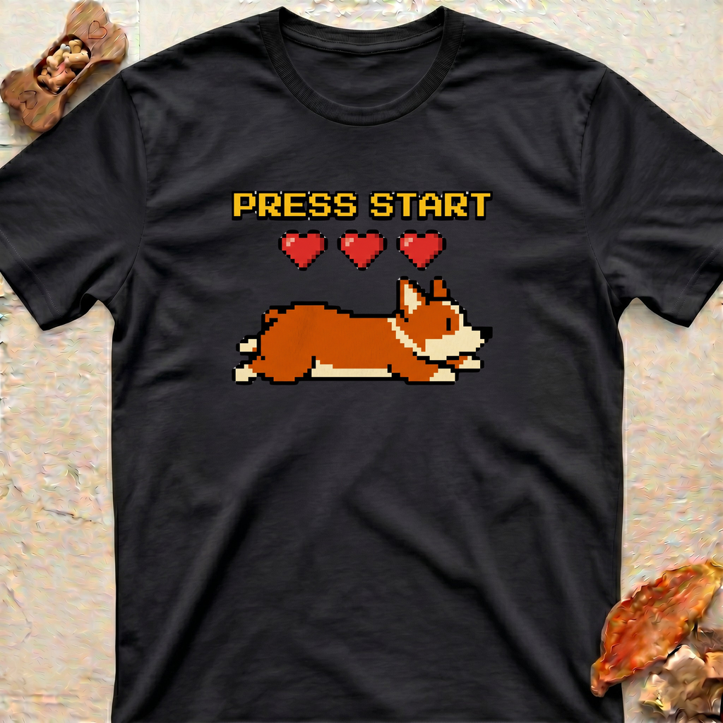 Press Start Corgi T-Shirt