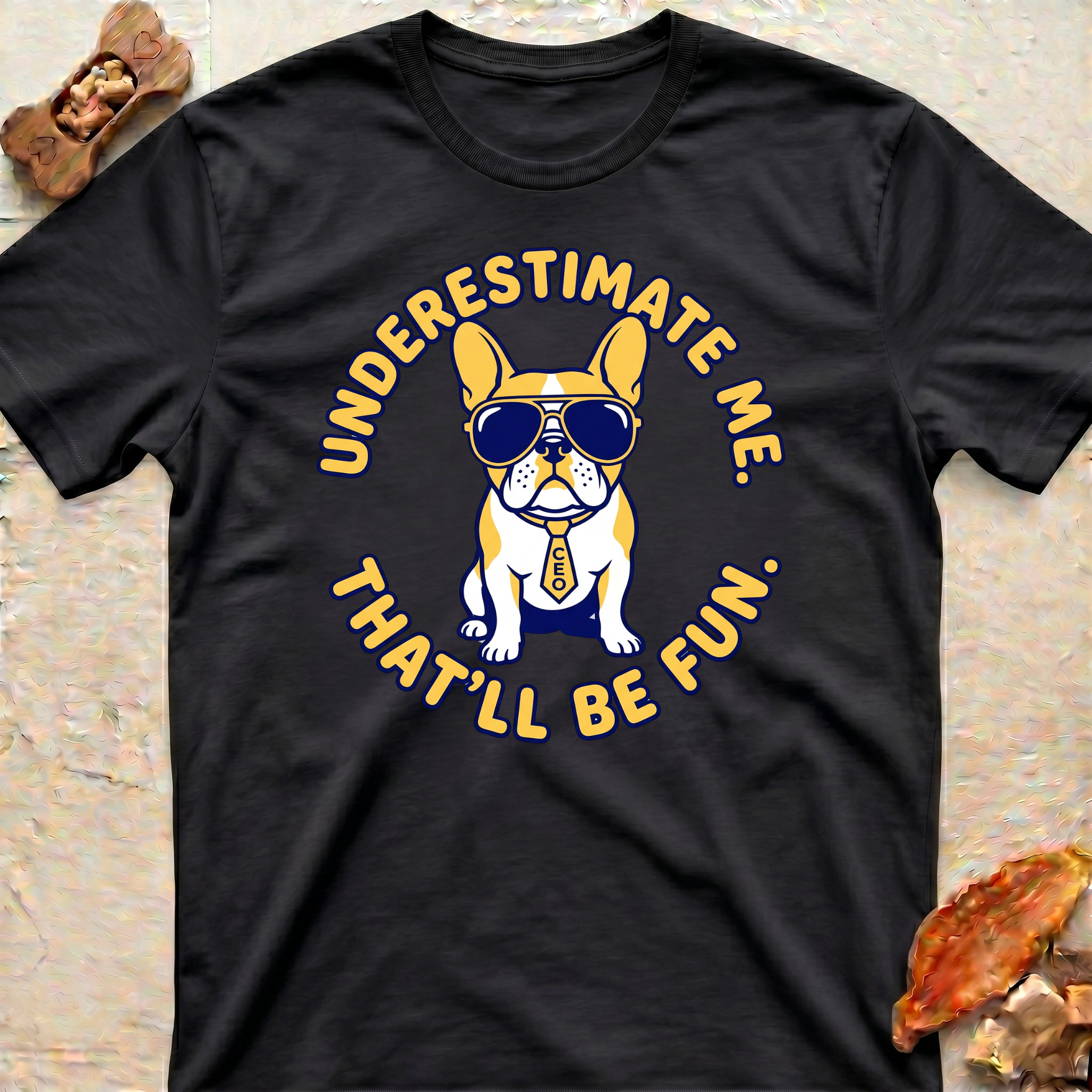 Frenchie with Sunglasses T-Shirt