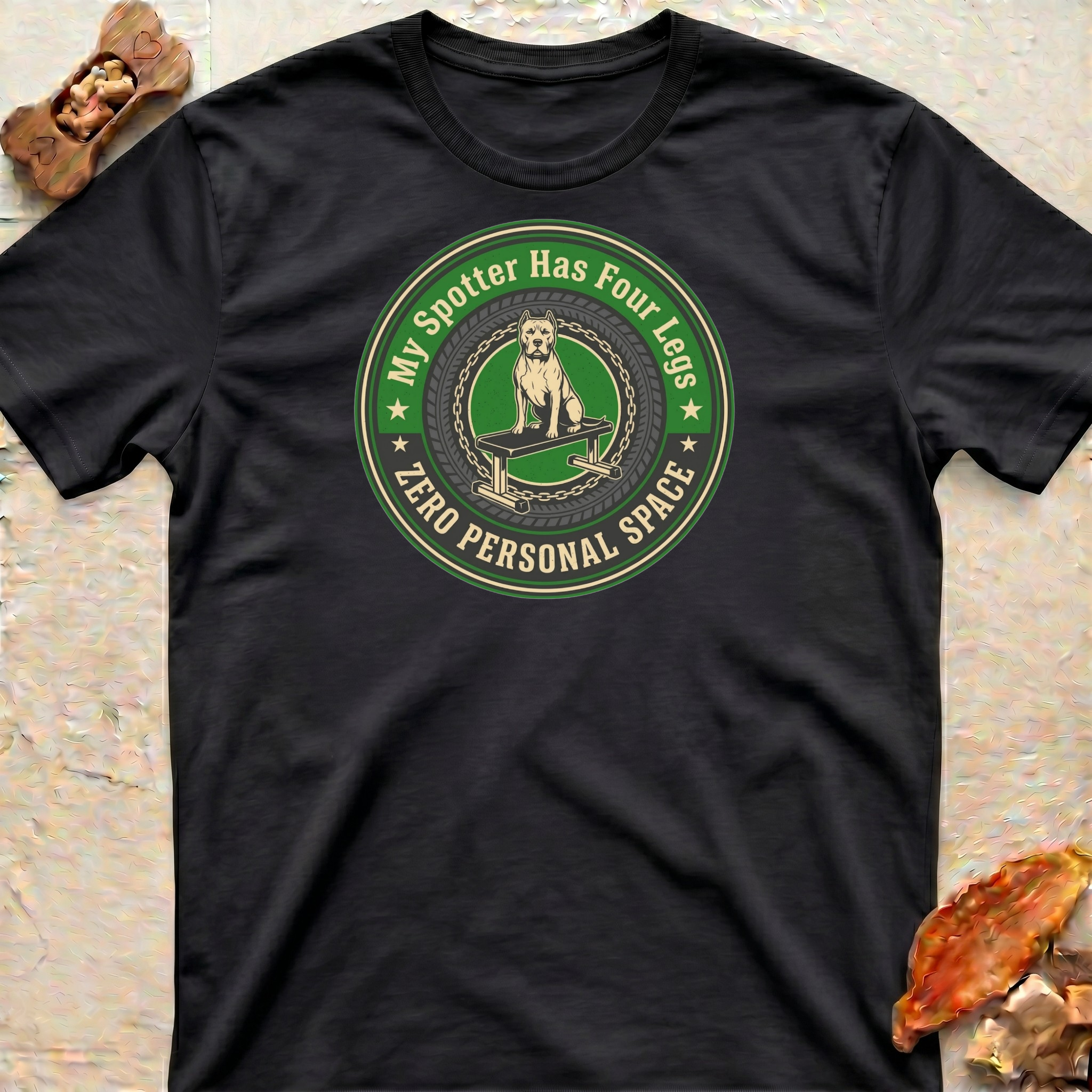 Funny Weightlifting Pitbull Dad T-Shirt