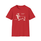 Corgi Blueprint T-Shirt — "Satellite for Dad Jokes" Funny Dog Anatomy Tee