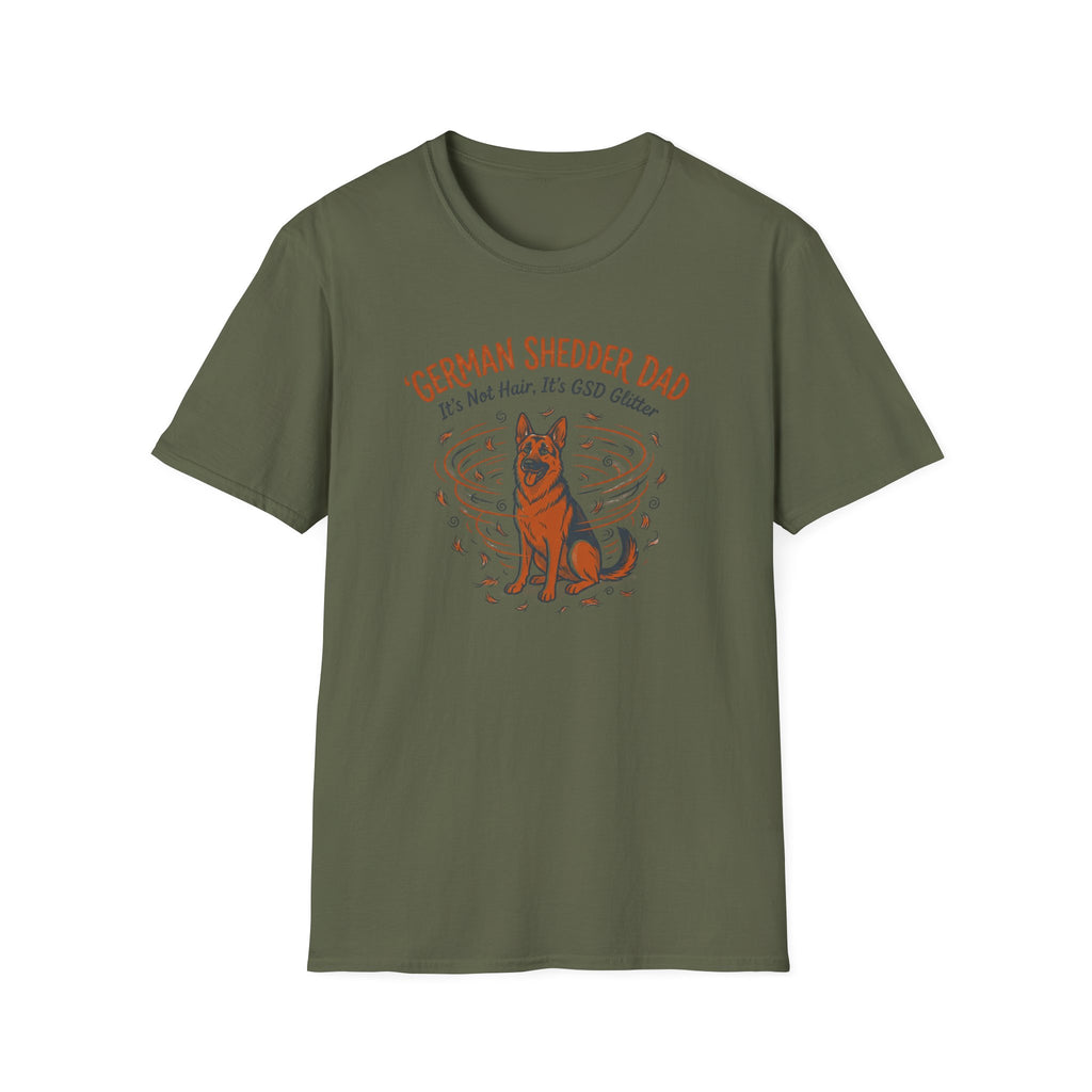 German Shedder Dad T-Shirt – Funny German Shepherd Dad Shirt ("It’s Not Hair, It’s Glitter")