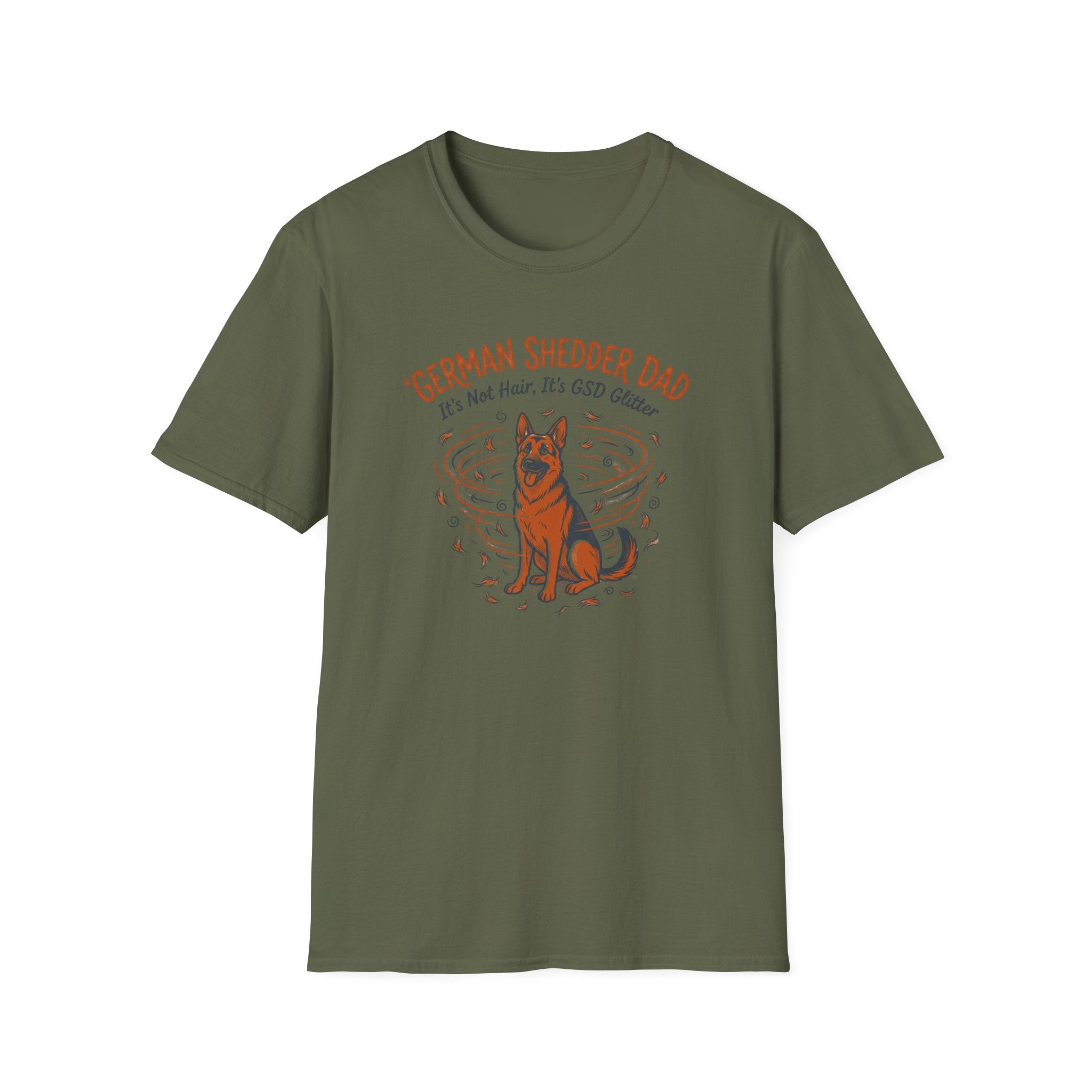 German Shedder Dad T-Shirt – Funny German Shepherd Dad Shirt ("It’s Not Hair, It’s Glitter")