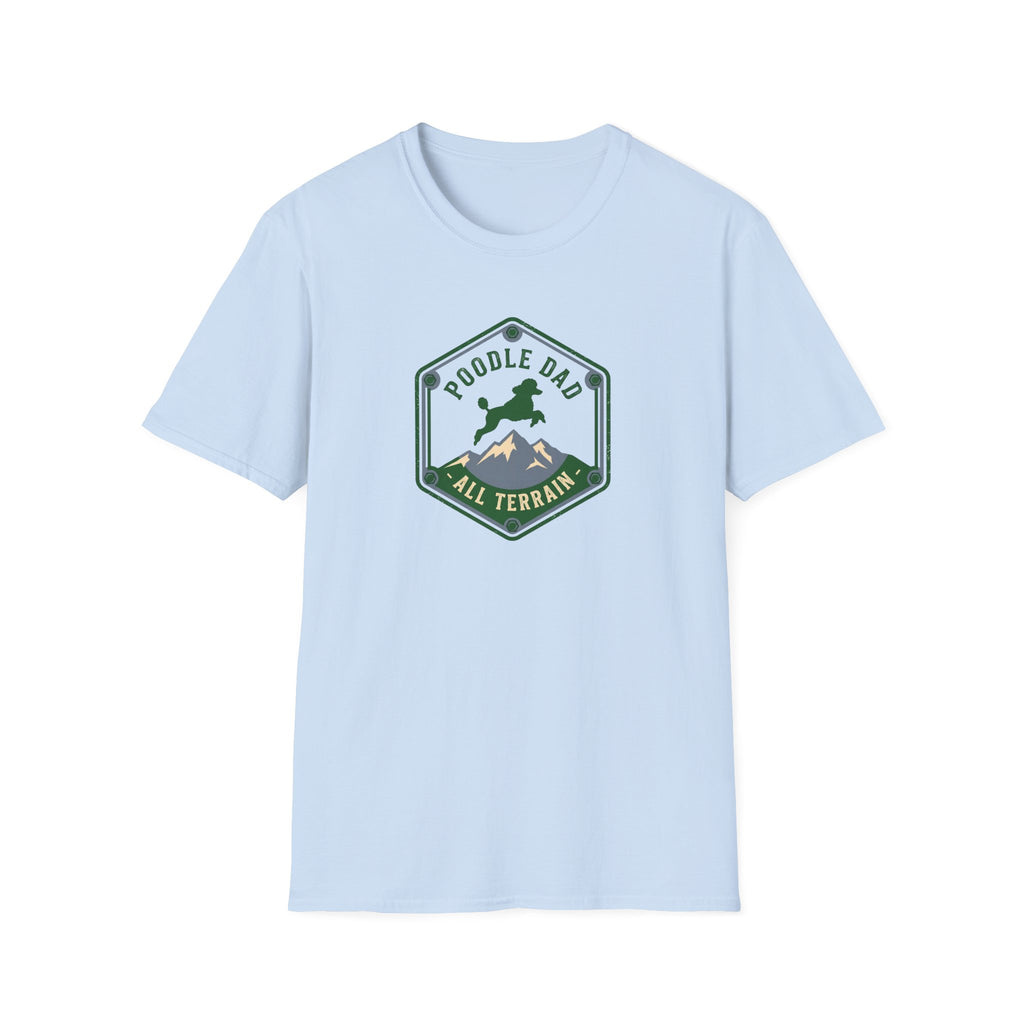 Poodle Dad All Terrain T-Shirt — Hiking Dog Dad Tee