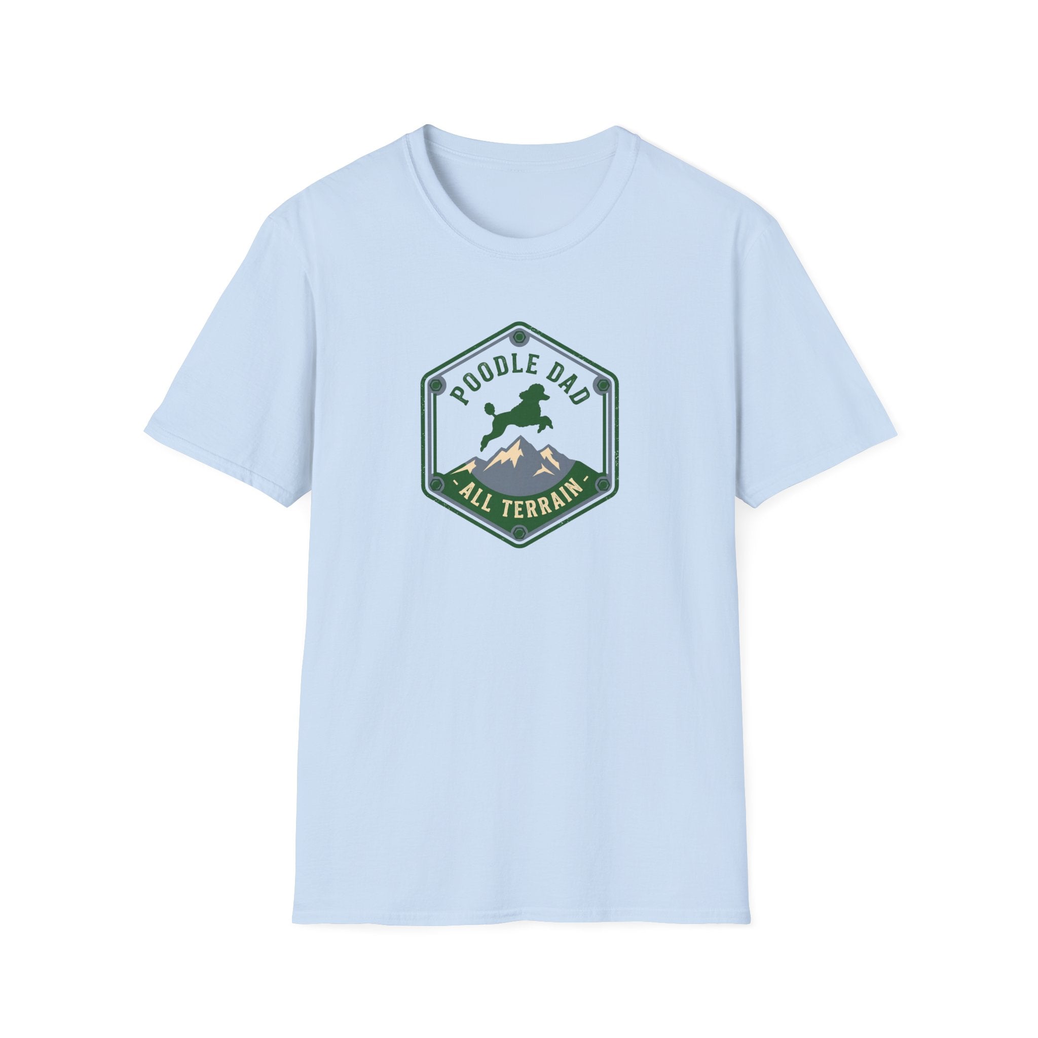 Poodle Dad All Terrain T-Shirt — Hiking Dog Dad Tee