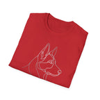 Minimal Line Art Husky T-Shirt — Modern Dog Lover Graphic Tee