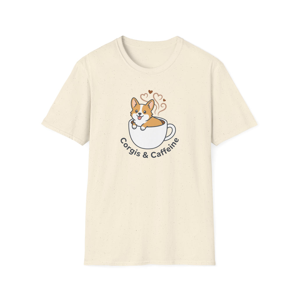 Corgis & Caffeine Tee — Cute Corgi in Coffee Cup Graphic T-Shirt