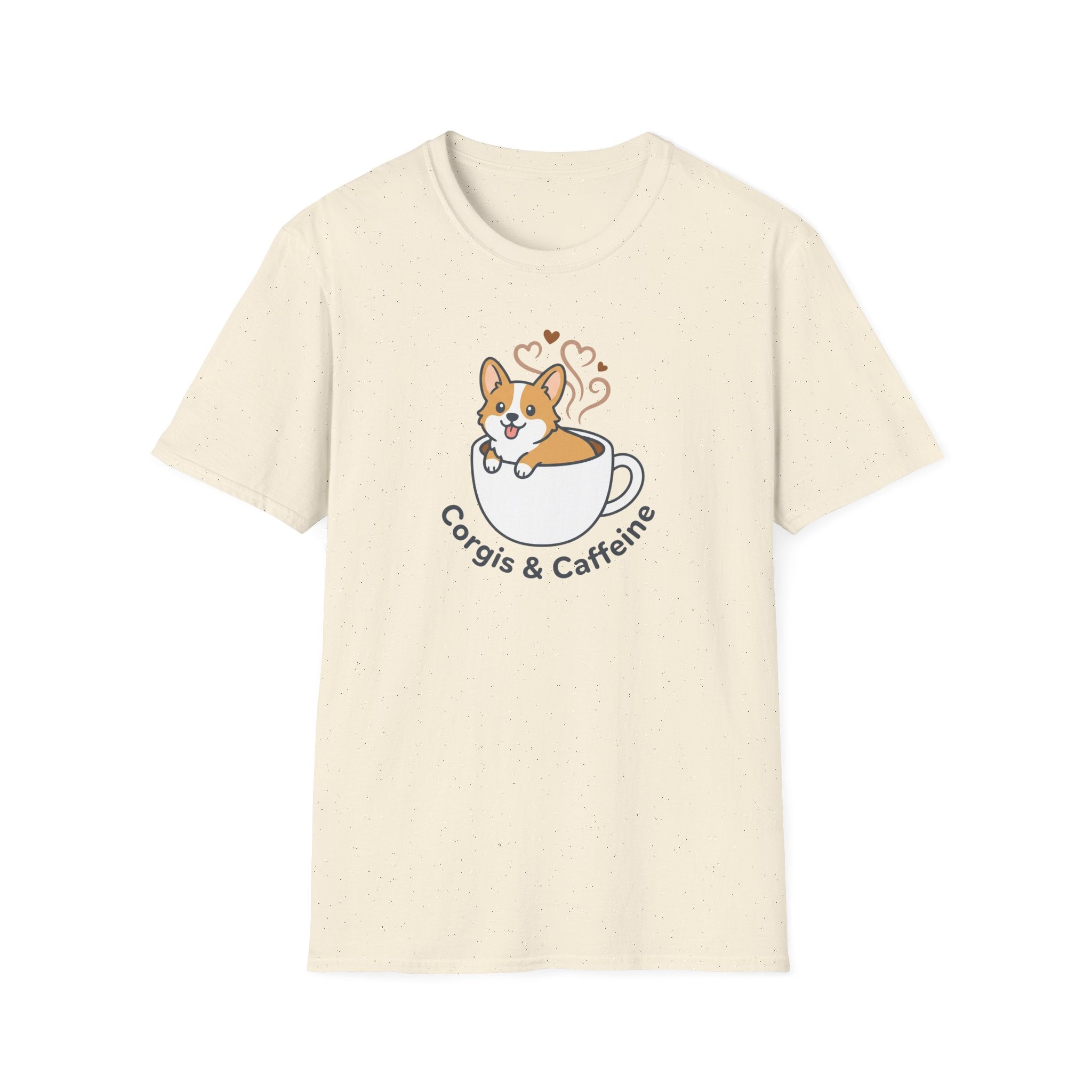 Corgis & Caffeine Tee — Cute Corgi in Coffee Cup Graphic T-Shirt