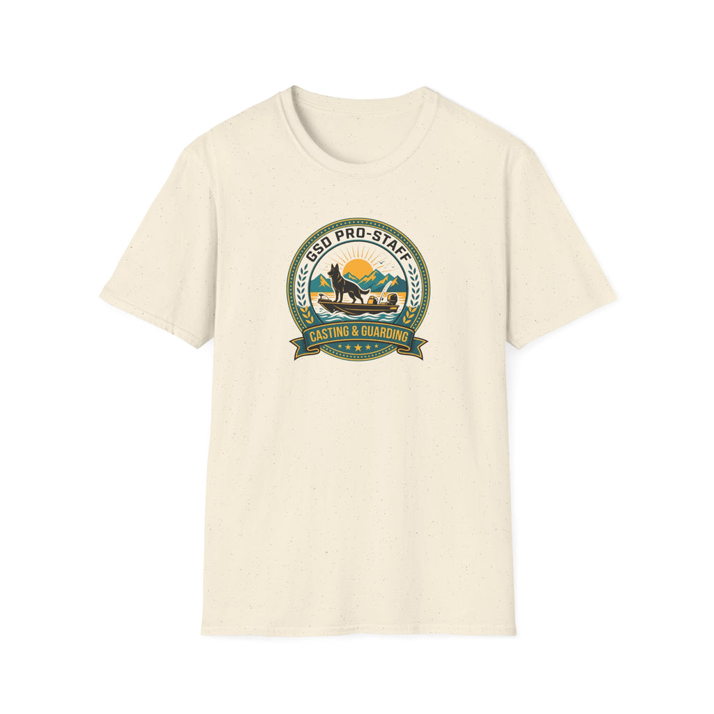 German Shepherd Fishing Club Logo T-Shirt — Cast & Release Outdoor Graphic Tee