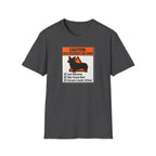 Dad Warning T-Shirt — "Caution: High Frequency Dad Jokes" Humorous Father's Day Tee
