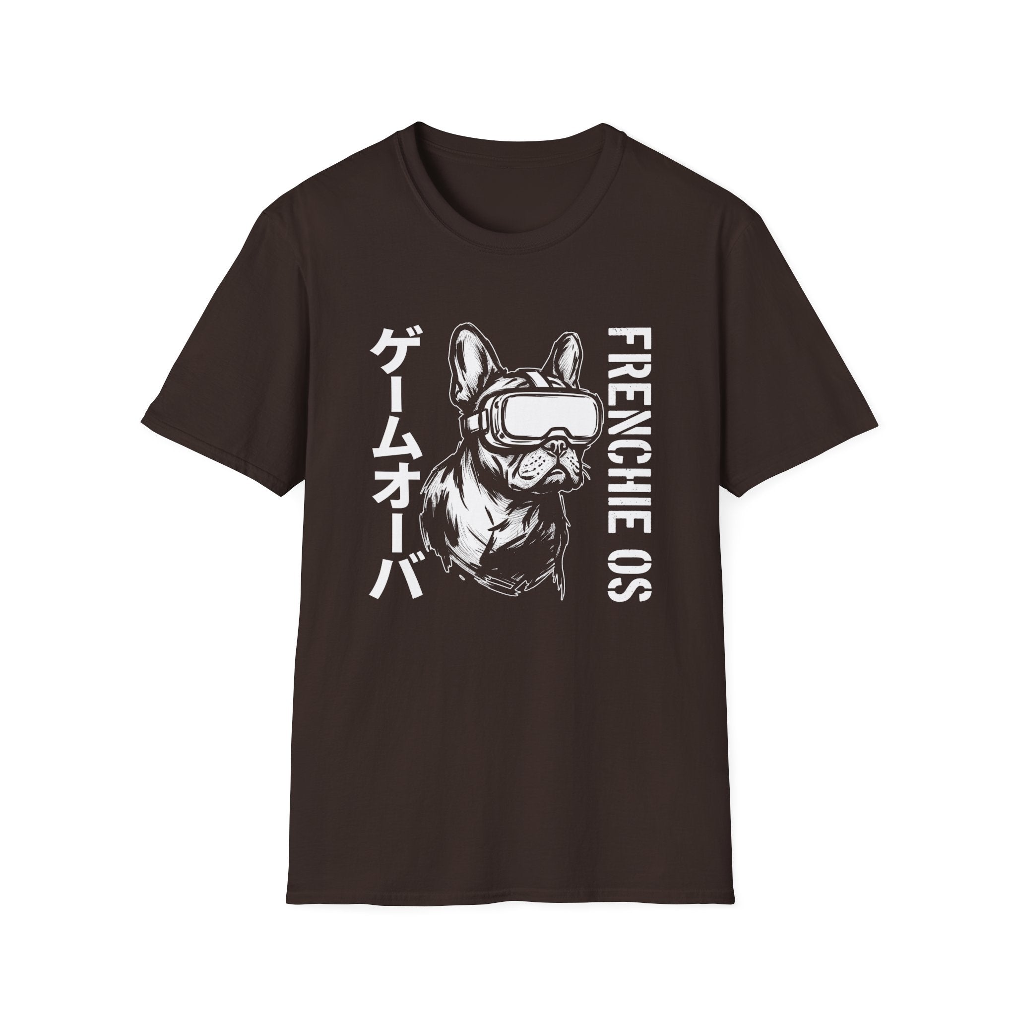 Frenchie VR T-Shirt — 'Game Over' Japanese Graphic French Bulldog Tee