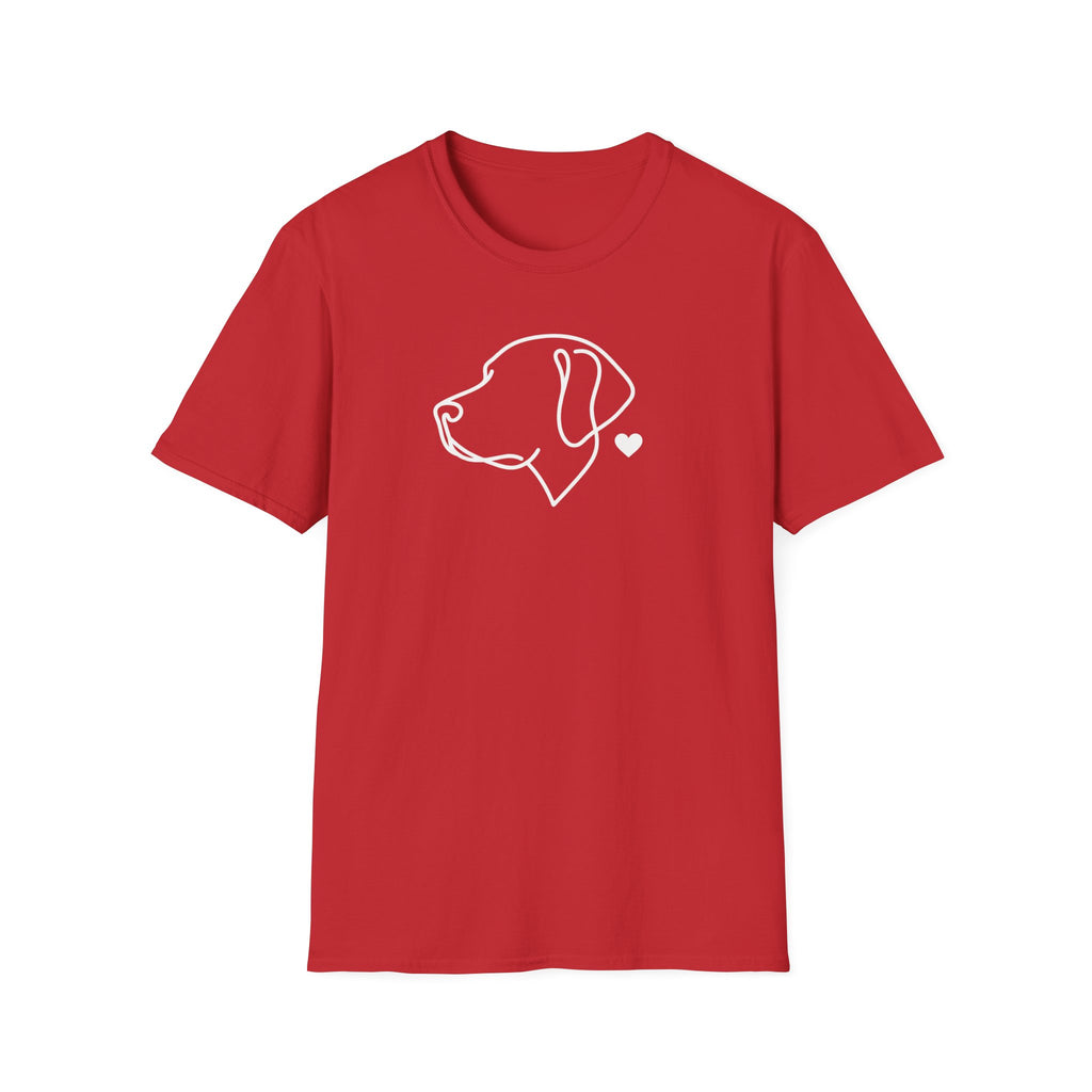 Minimal Dog Outline T-Shirt — Labrador Retriever Lover Tee