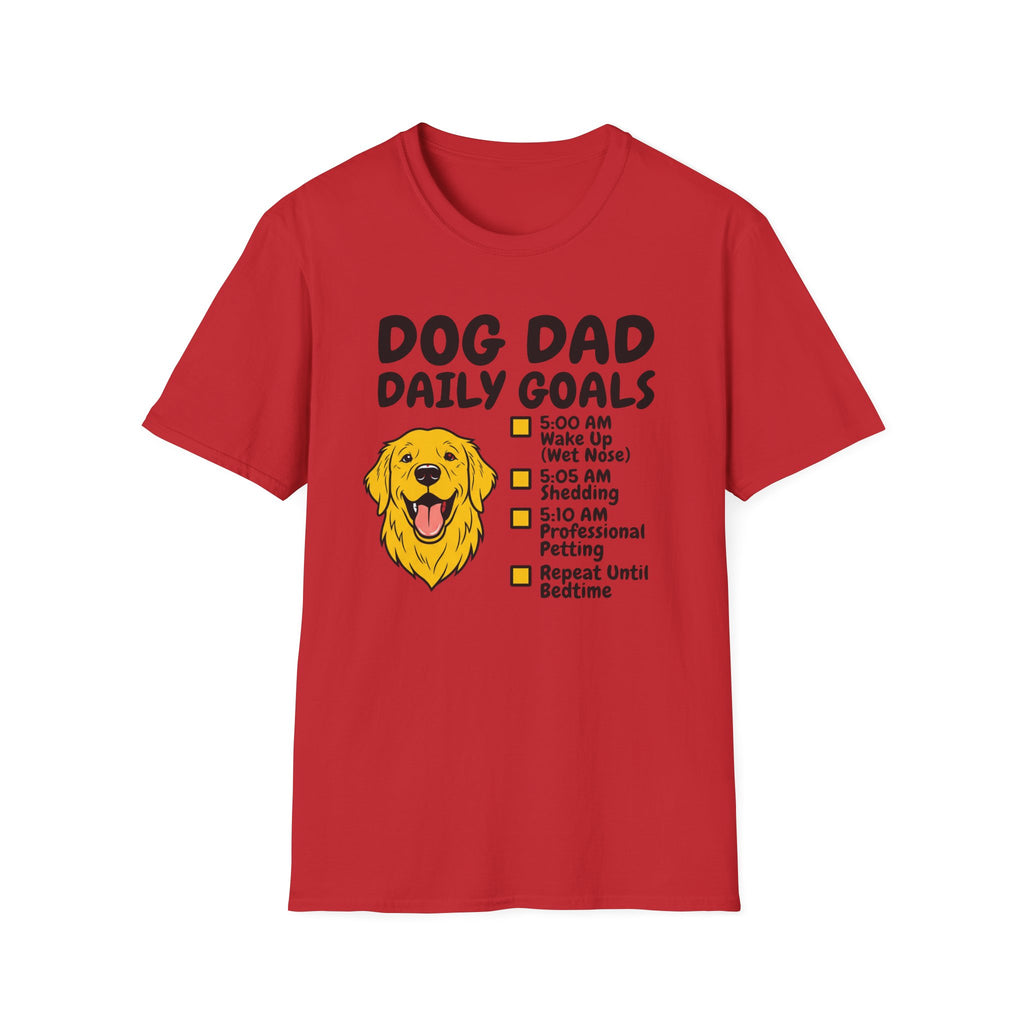 Golden Retriever T-Shirt-Dog Dad Daily Goals