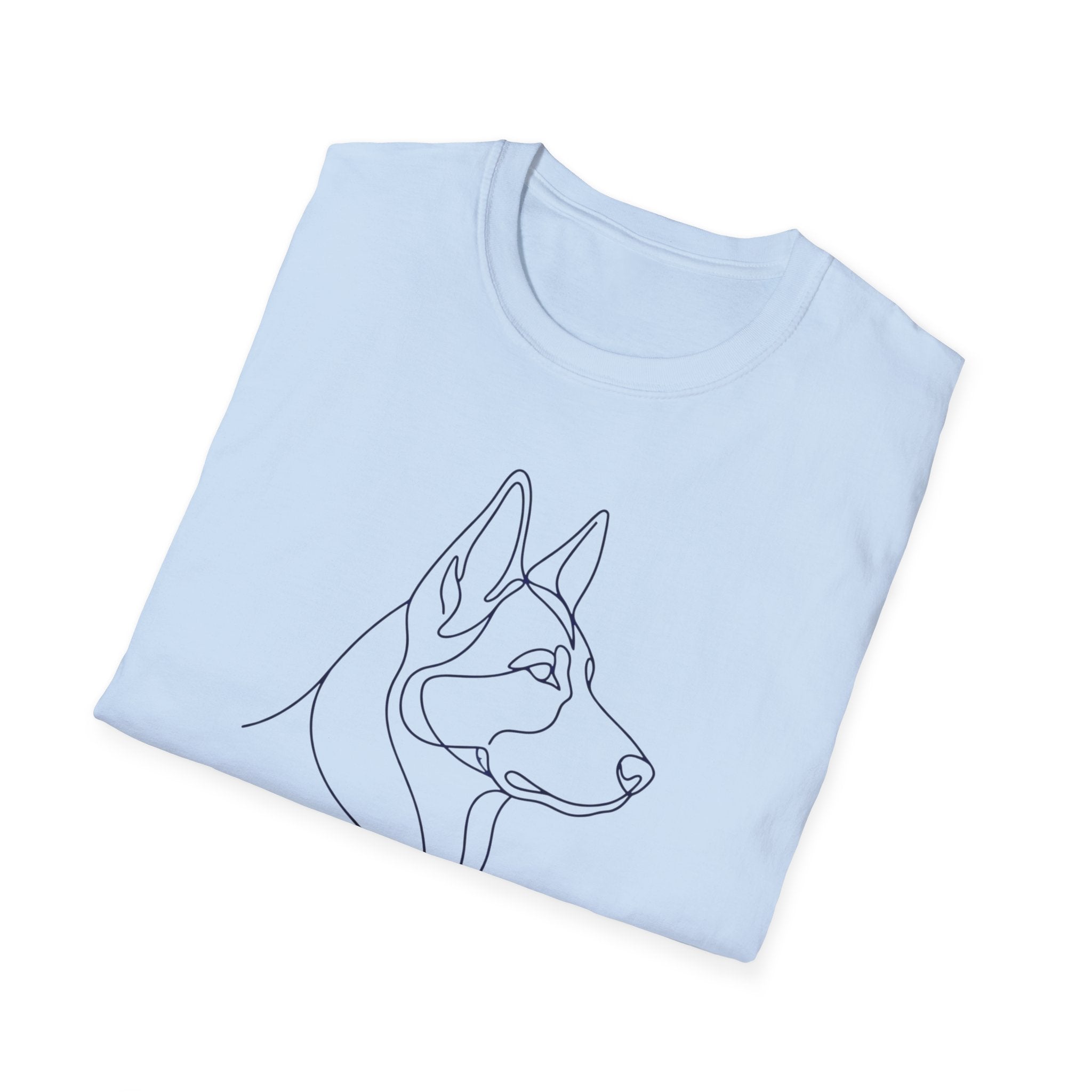 Minimalist Line Art German Shepherd T-Shirt