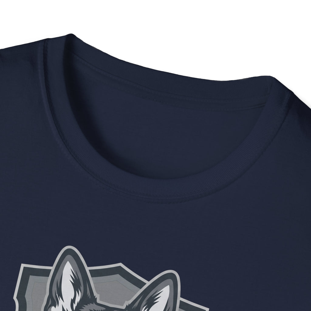 German Shepherd Badge T-Shirt — "Ears Up / System Armed" K9 Handler Tee