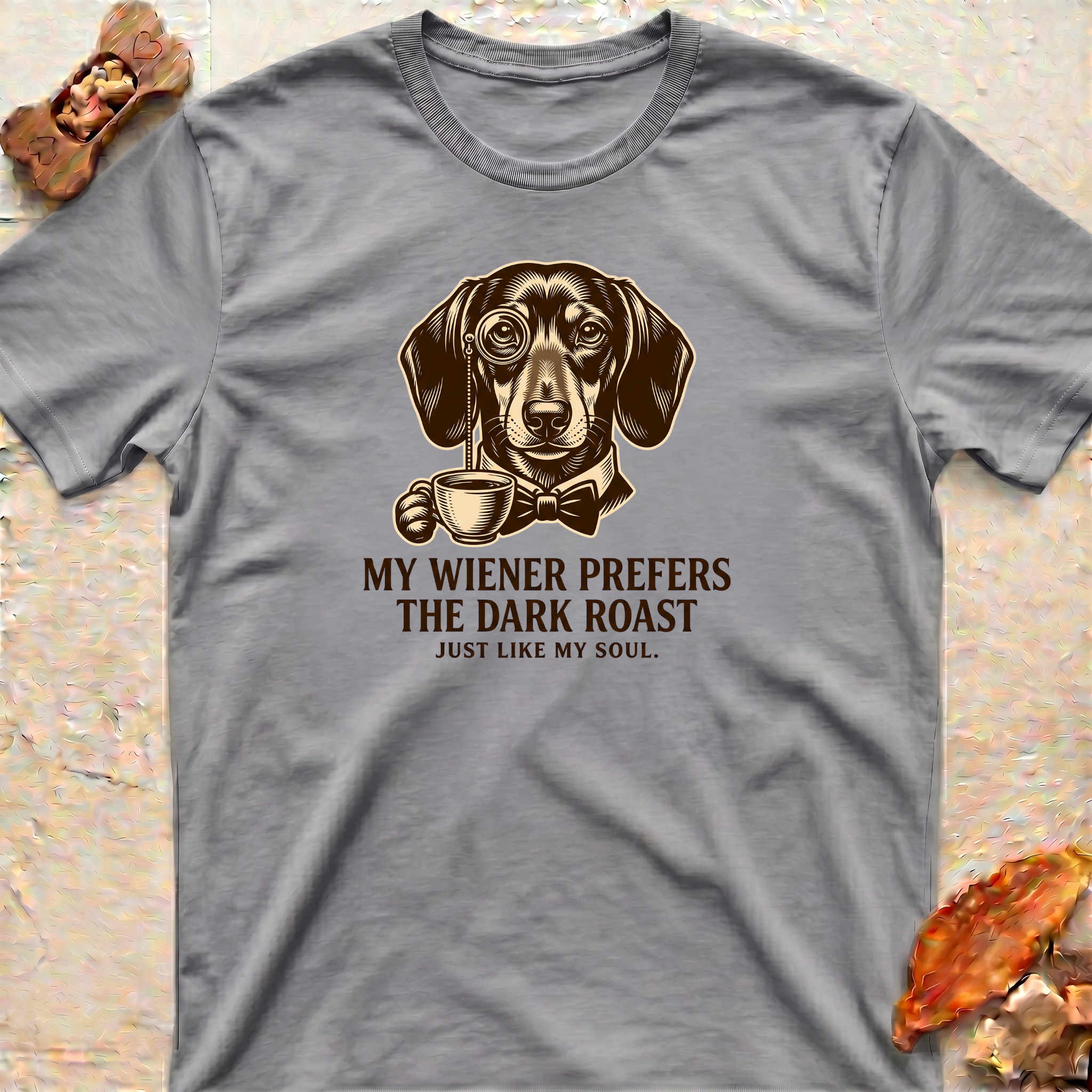 Graphic T-Shirt — Dachshund and Dark Coffee