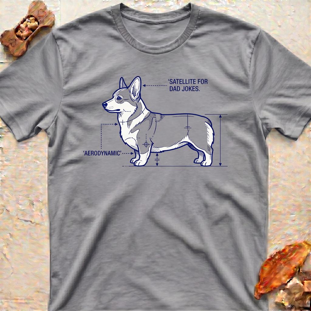 Corgi Blueprint Diagram T-Shirt