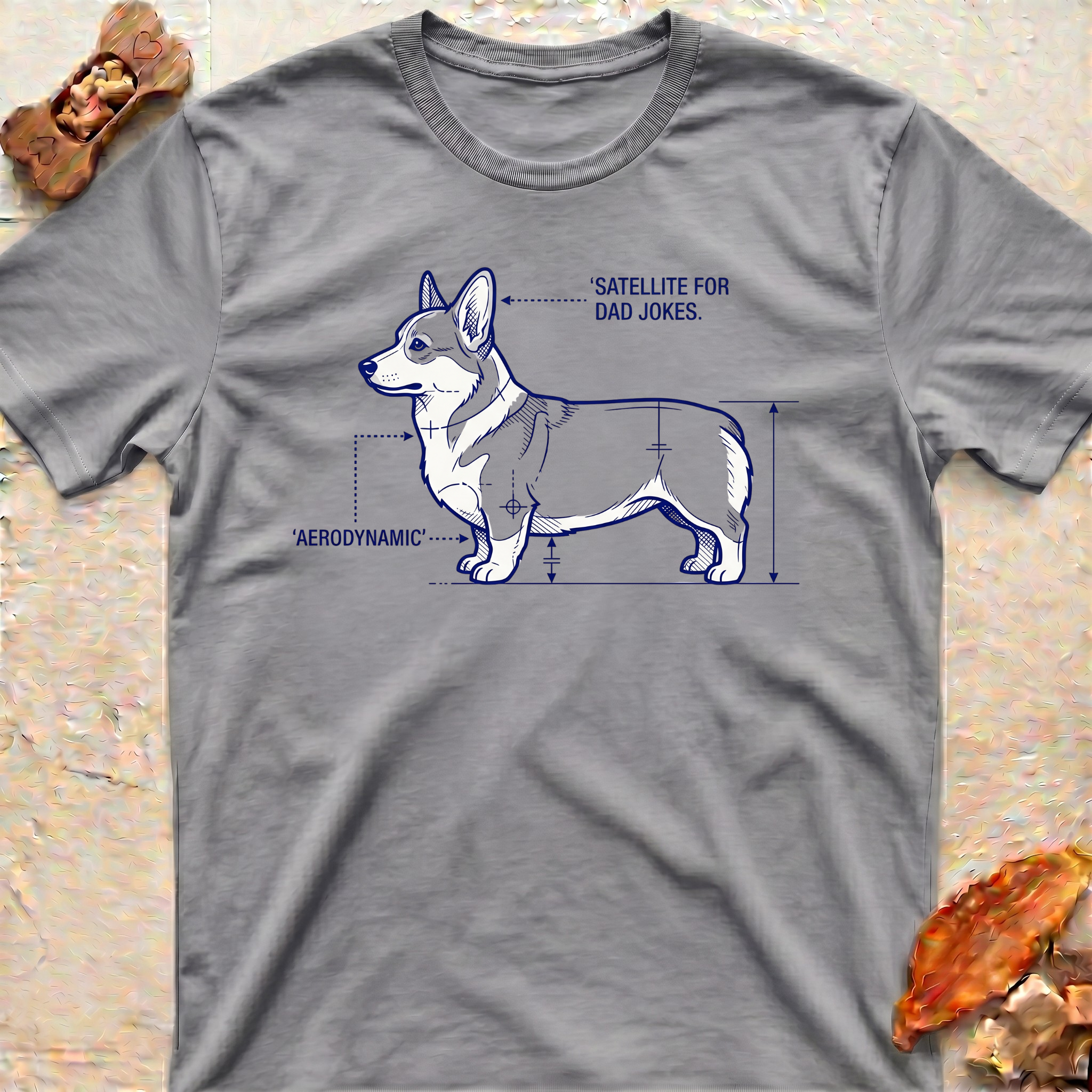 Corgi Blueprint Diagram T-Shirt