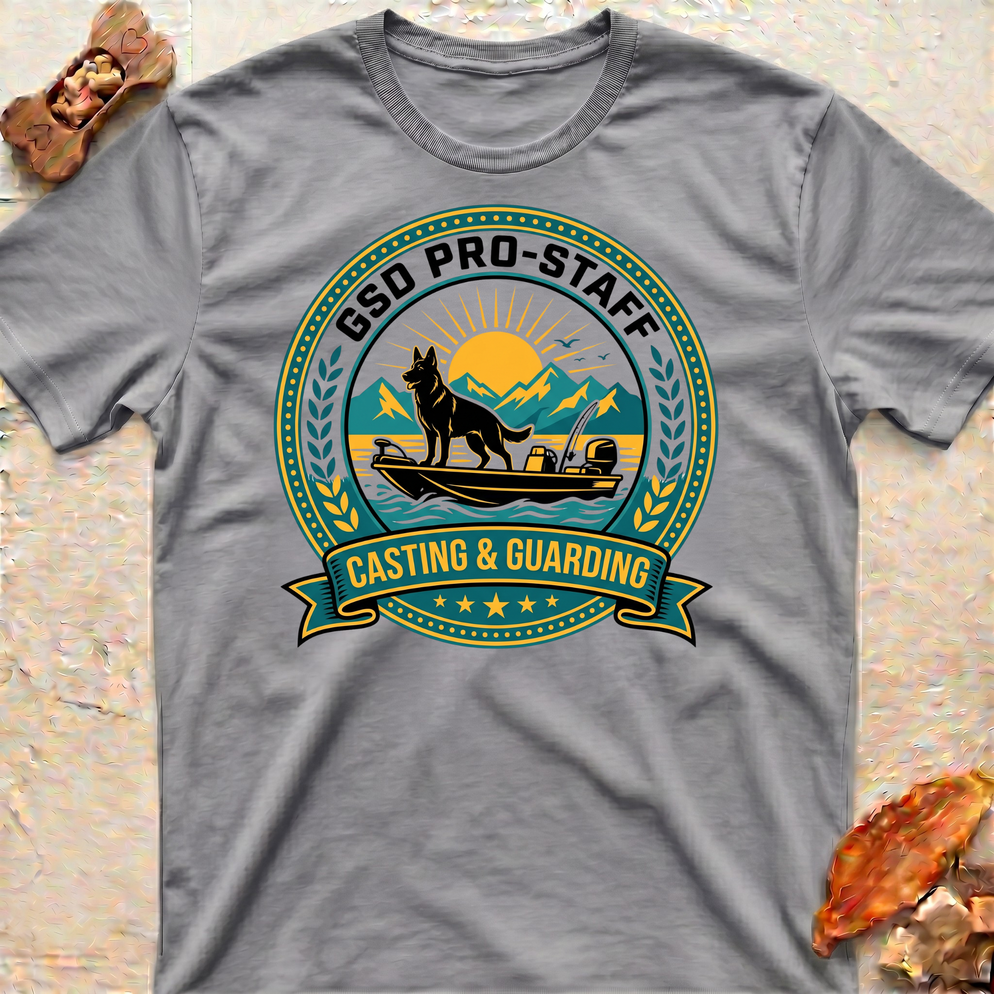 German Shepherd Fishing Club T-Shirt