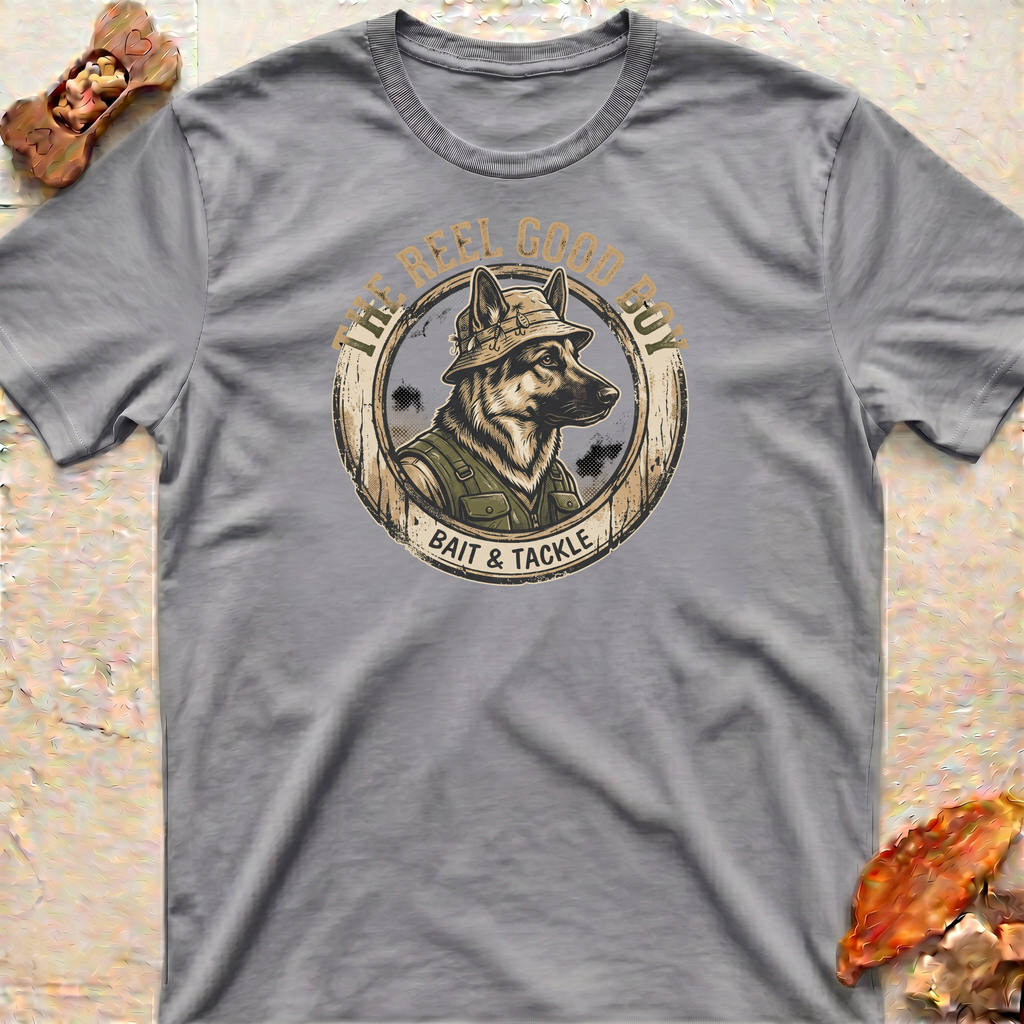 Fishing German Shepherd T-Shirt