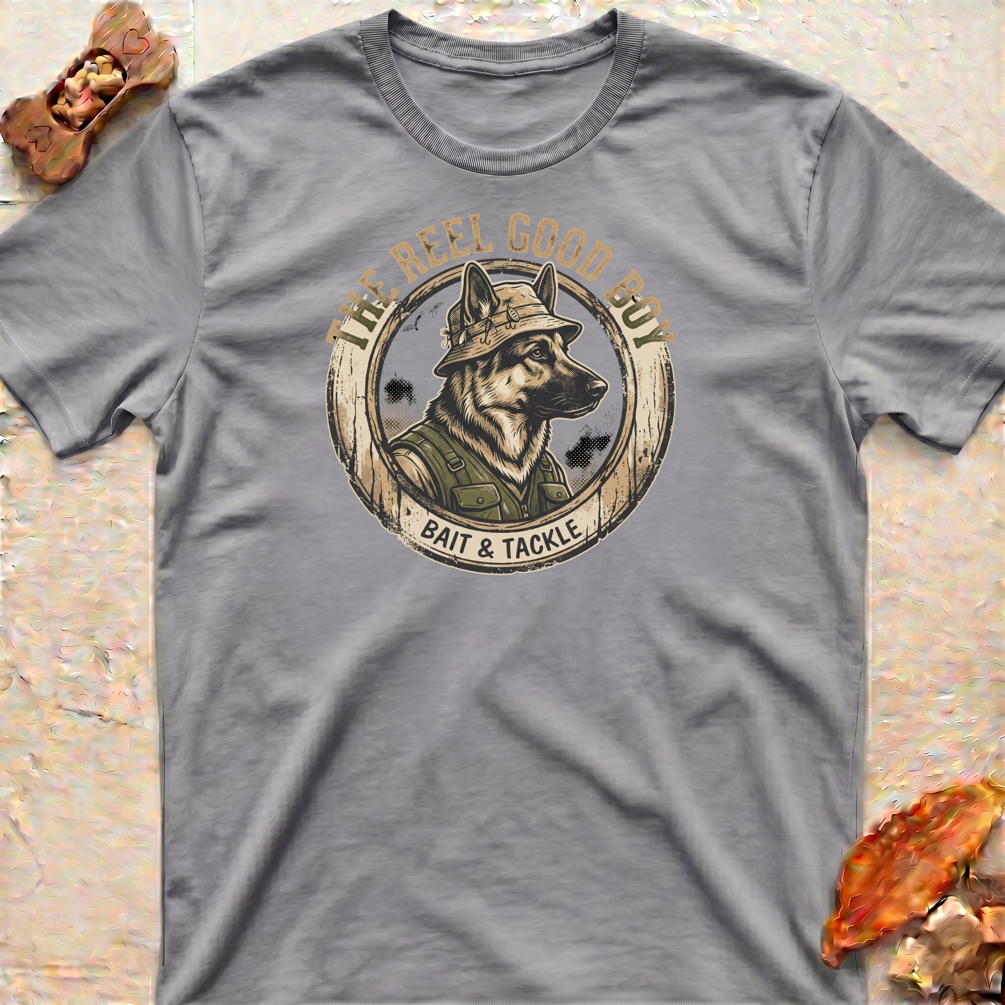 Fishing German Shepherd T-Shirt