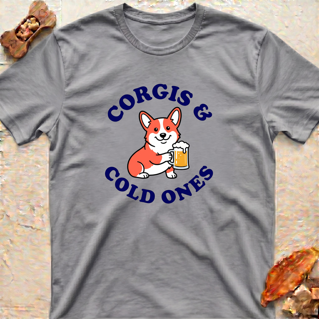 Cute Corgi Holding Beer T-Shirt