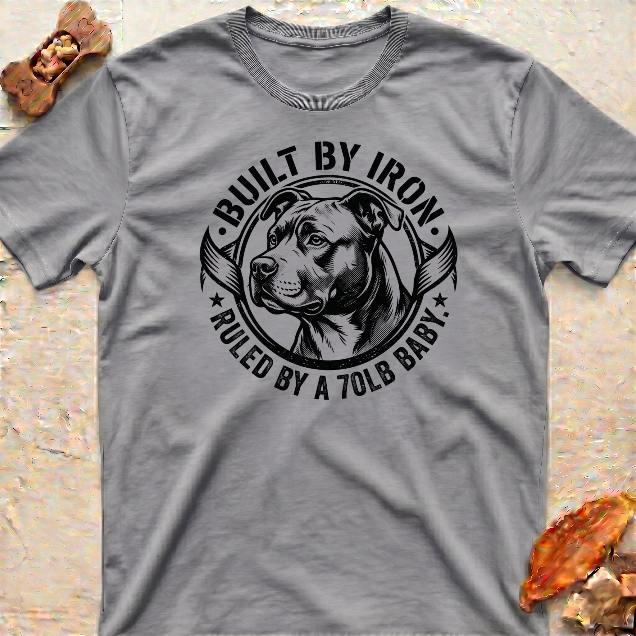 Pitbull Dad-Built by Iron-T-Shirt