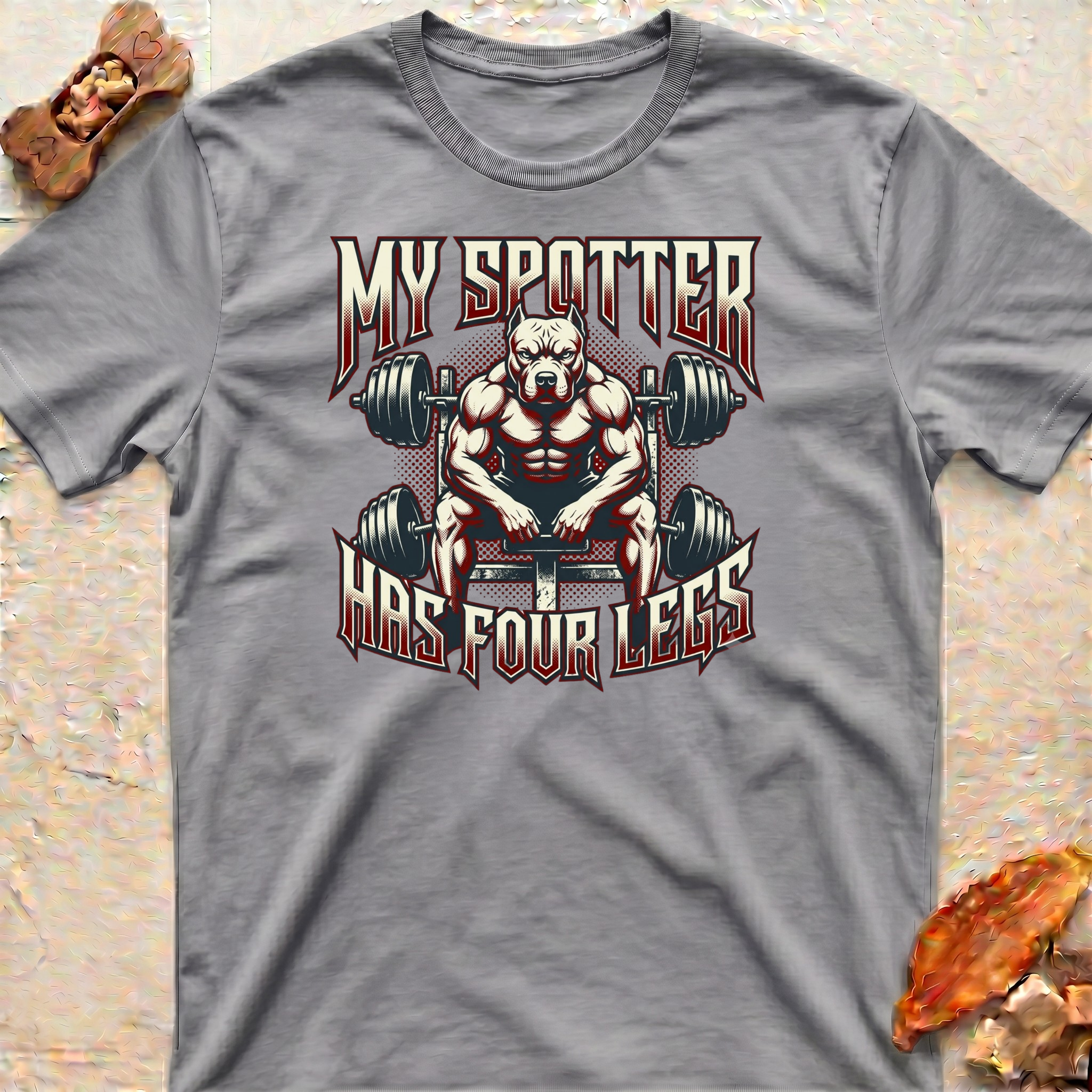 Weightlifting Pitbull Dad T-Shirt