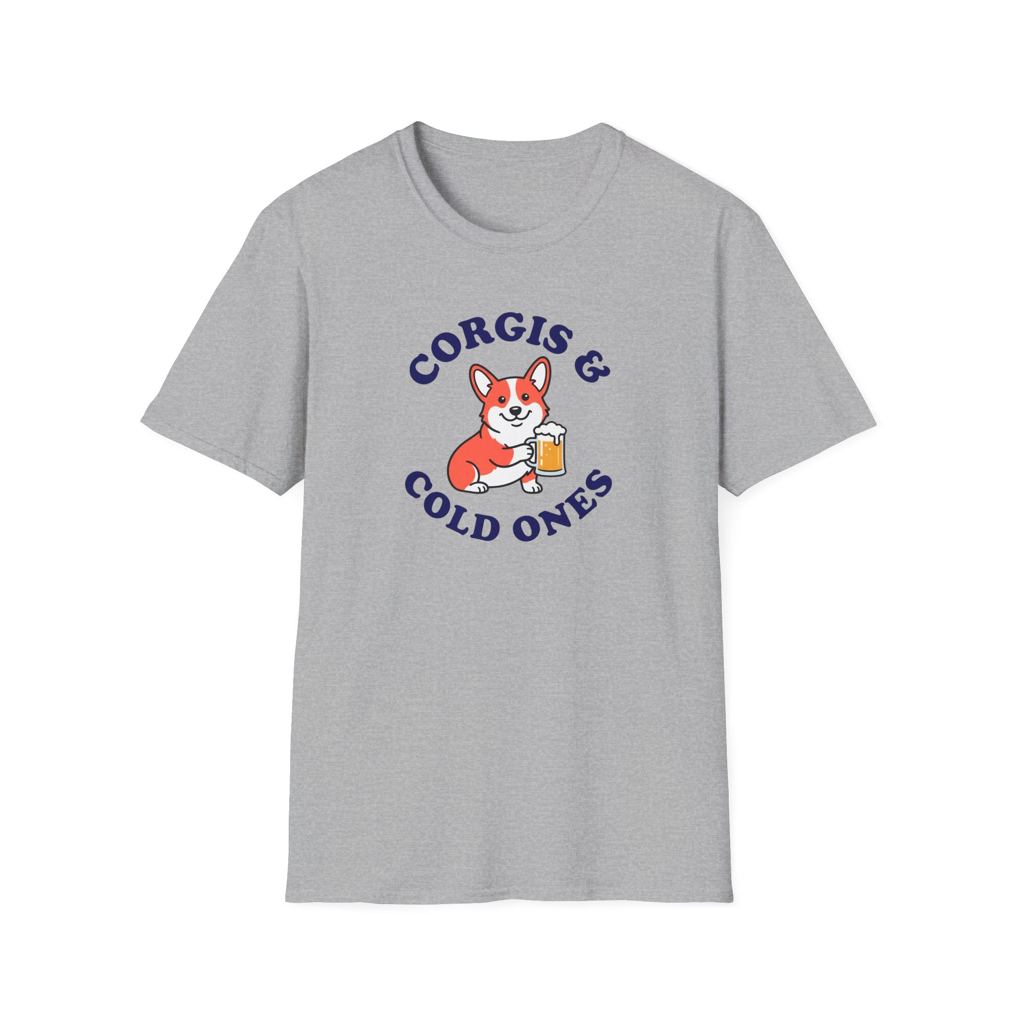 Corgis & Cold Ones T-Shirt — Cute Corgi Holding Beer Graphic Tee