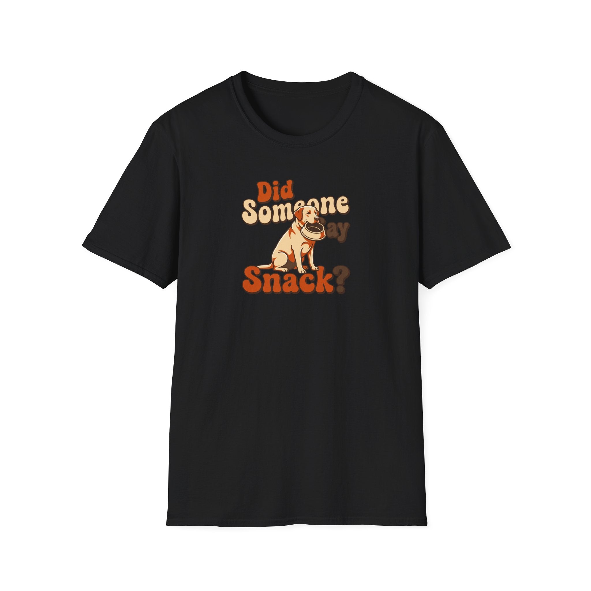 Did Someone Say Snack? Dog T-Shirt – Cute Retro Labrador Retriever Graphic Tee