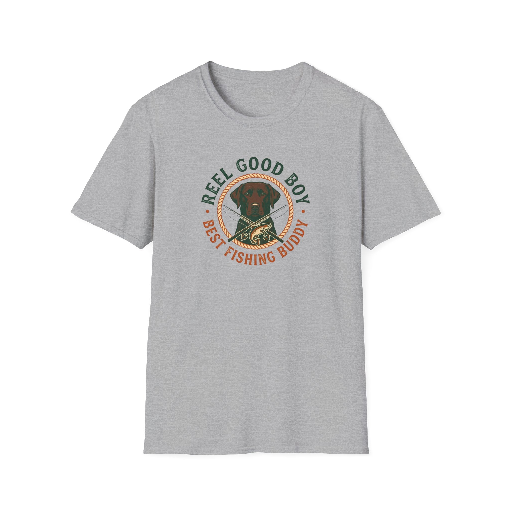 Reel Good Boy Fishing T-Shirt- Labrador Retriever Relaxed Tee