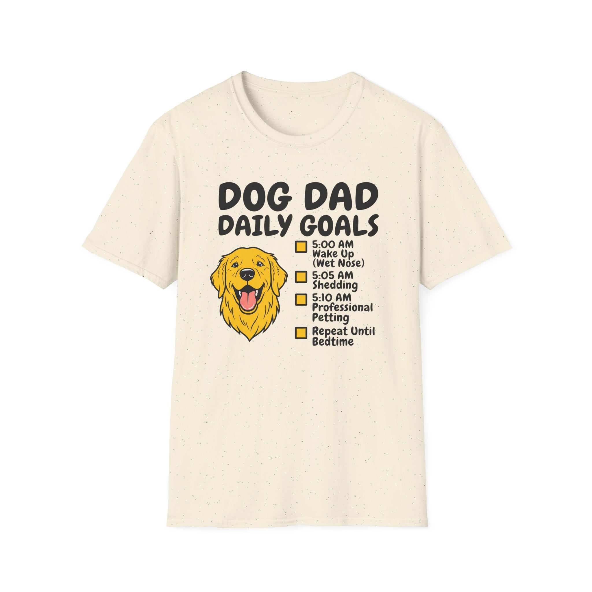 Golden Retriever T-Shirt-Dog Dad Daily Goals