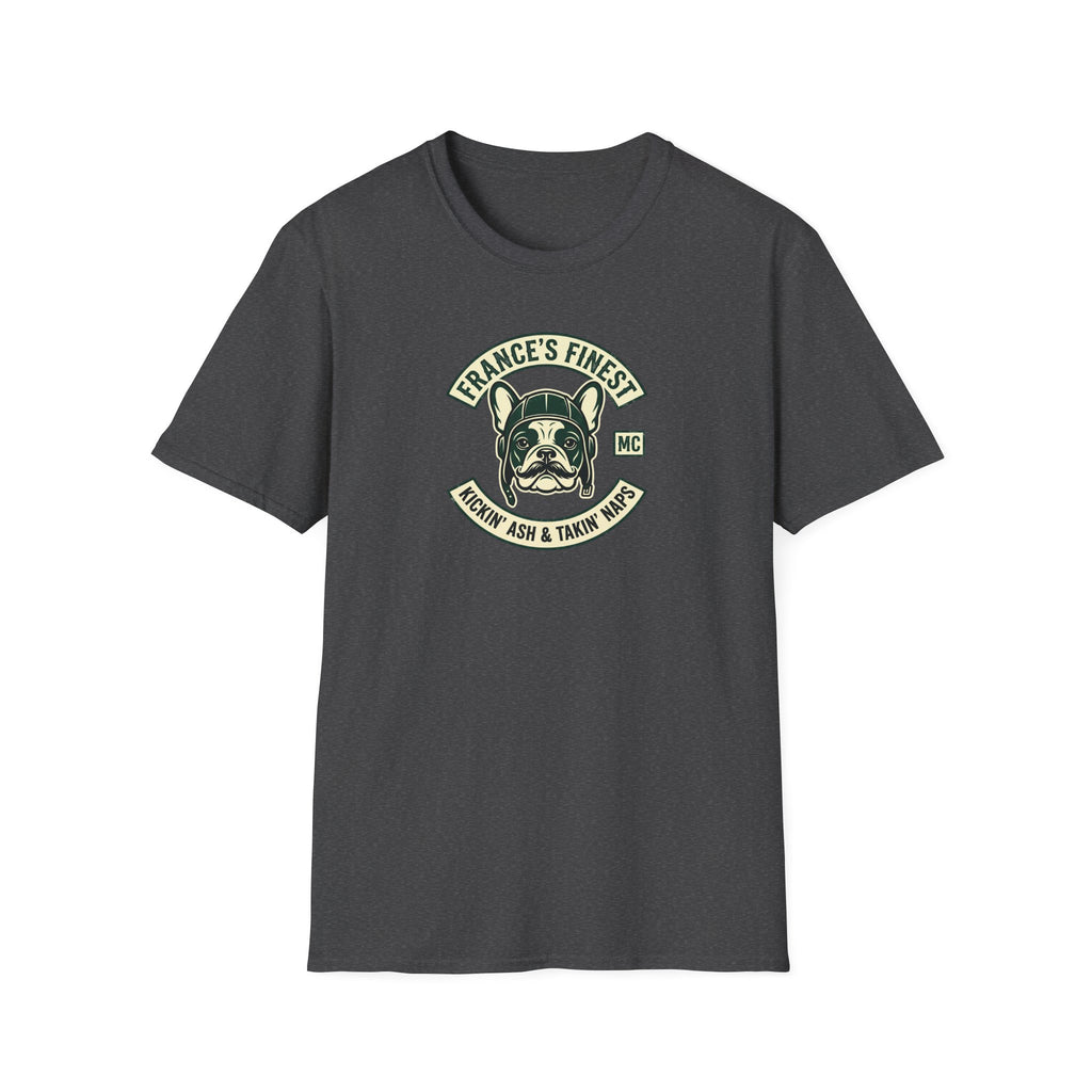 France's Finest Bulldog T-Shirt — Retro French Bulldog Design (Text: "France's Finest")