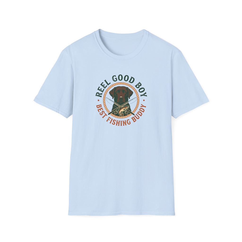 Reel Good Boy Fishing T-Shirt- Labrador Retriever Relaxed Tee
