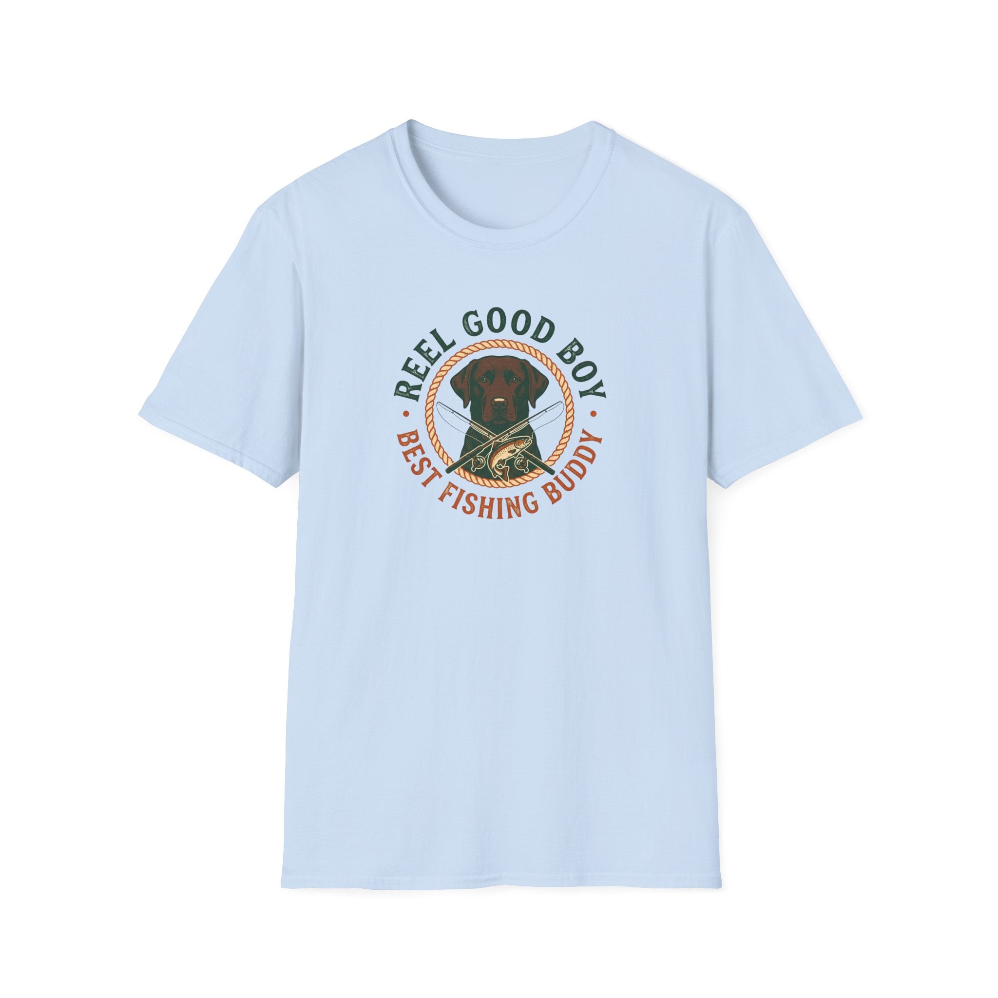 Reel Good Boy Fishing T-Shirt- Labrador Retriever Relaxed Tee