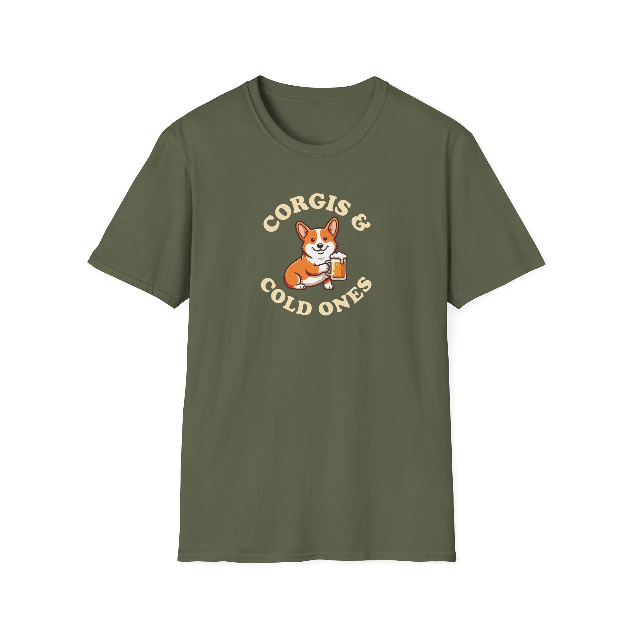Corgis & Cold Ones T-Shirt — Cute Corgi Beer Graphic Tee