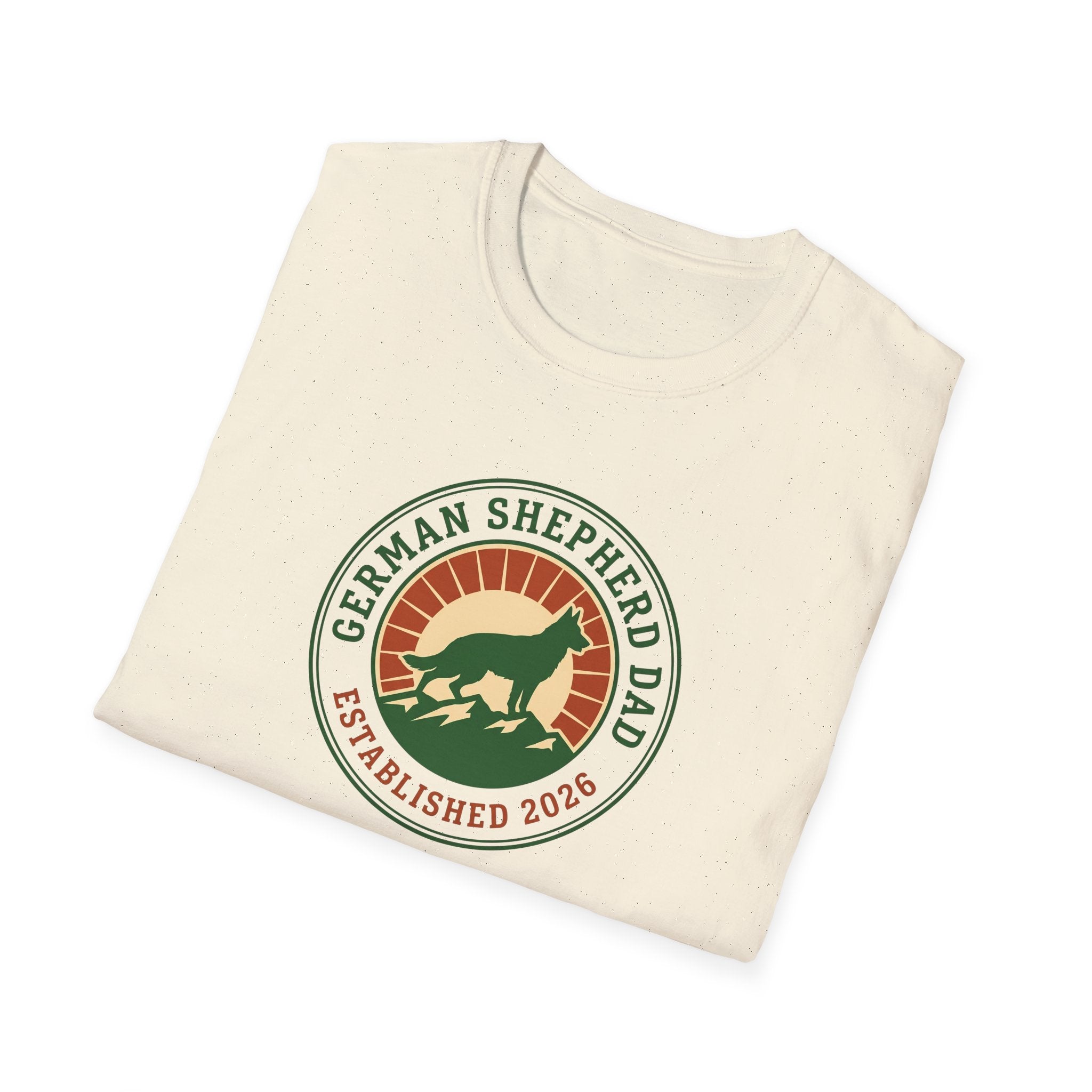 German Shepherd Dad T-Shirt – Retro Established 2026 Dog Owner Tee