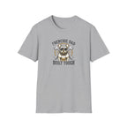 T-Shirt — "Frenchie Dad Built Tough" Graphic Tee for French Bulldog Owners