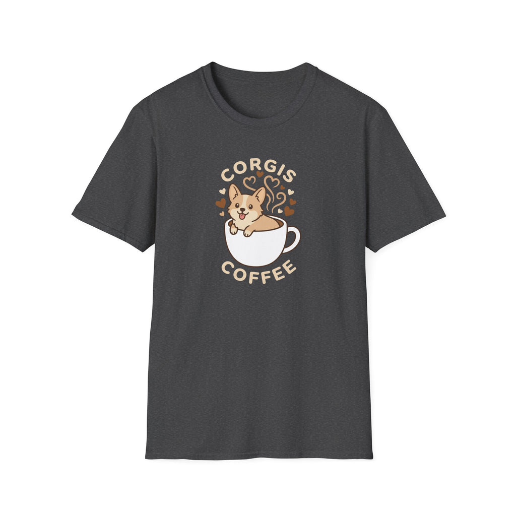 Corgis & Coffee T-Shirt — Cute Corgi in Coffee Cup Graphic Tee