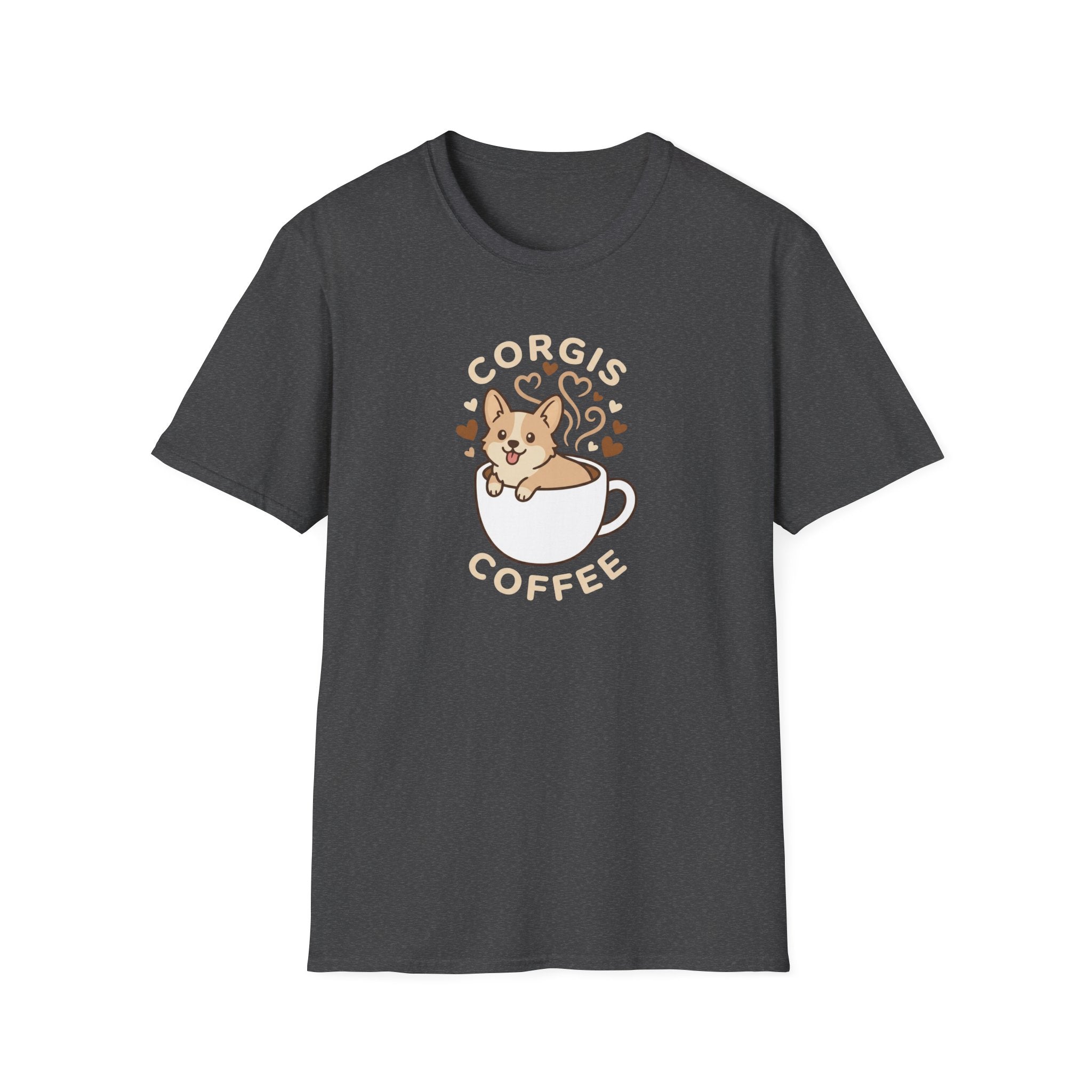 Corgis & Coffee T-Shirt — Cute Corgi in Coffee Cup Graphic Tee