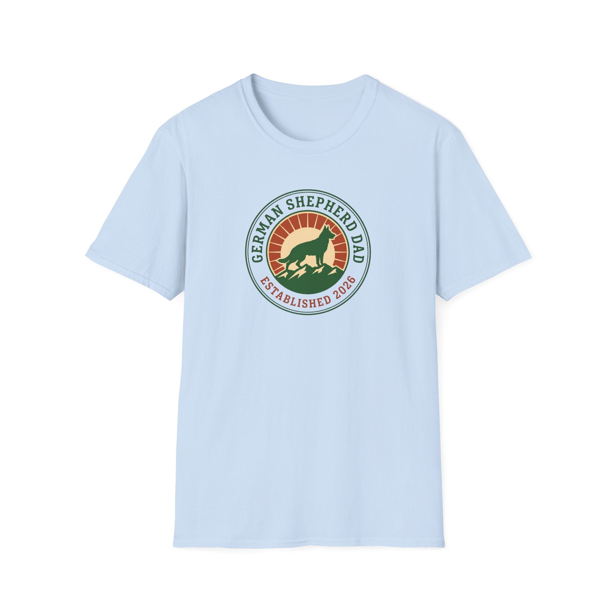 German Shepherd Dad T-Shirt – Retro Established 2026 Dog Owner Tee