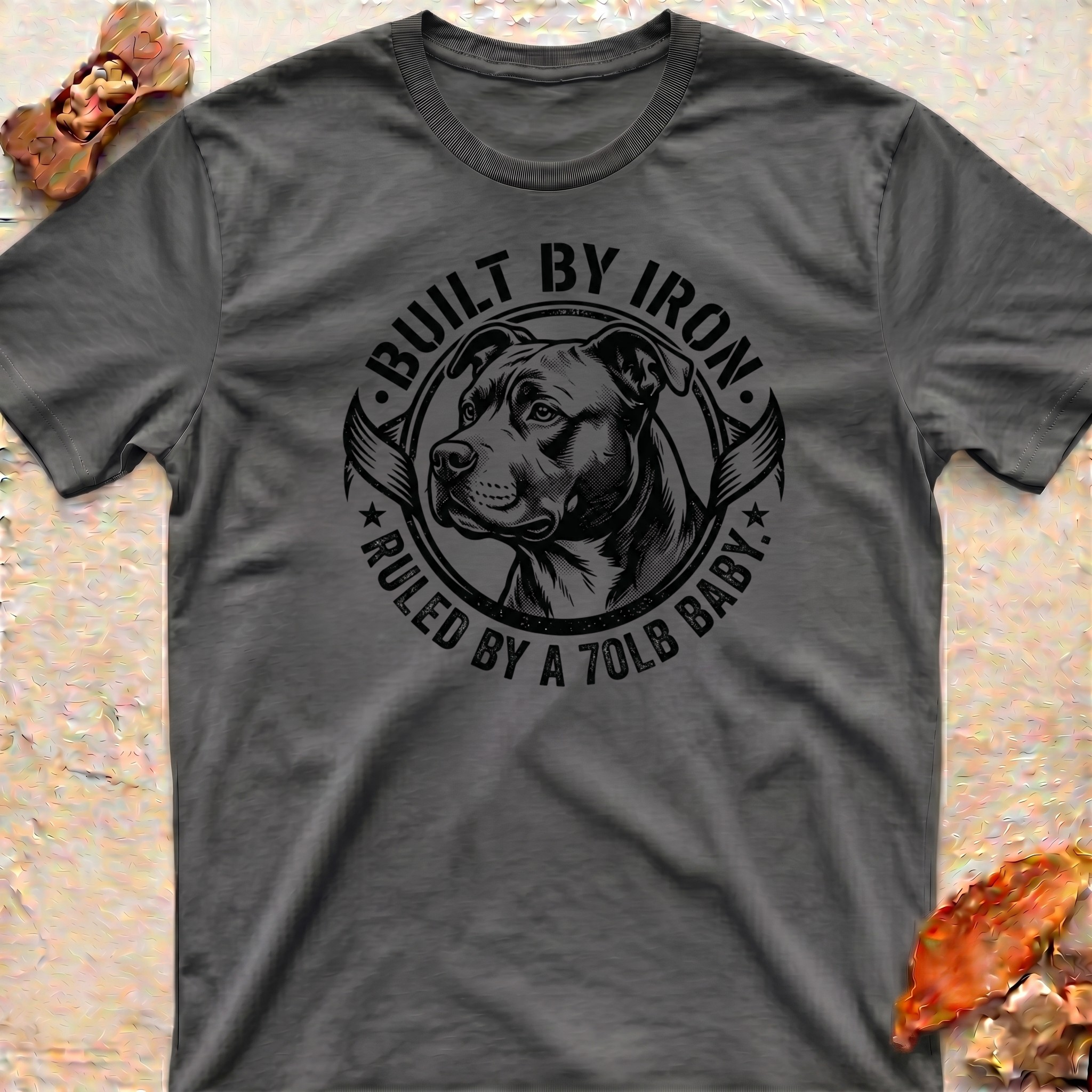 Pitbull Dad-Built by Iron-T-Shirt