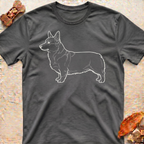 Corgi Minimalistic Outline T-Shirt