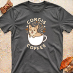 Corgis & Coffee Cup T-Shirt