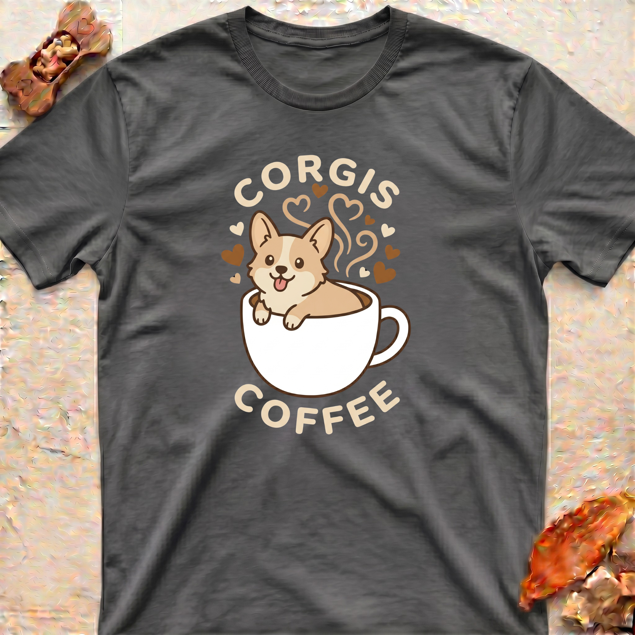 Corgis & Coffee Cup T-Shirt