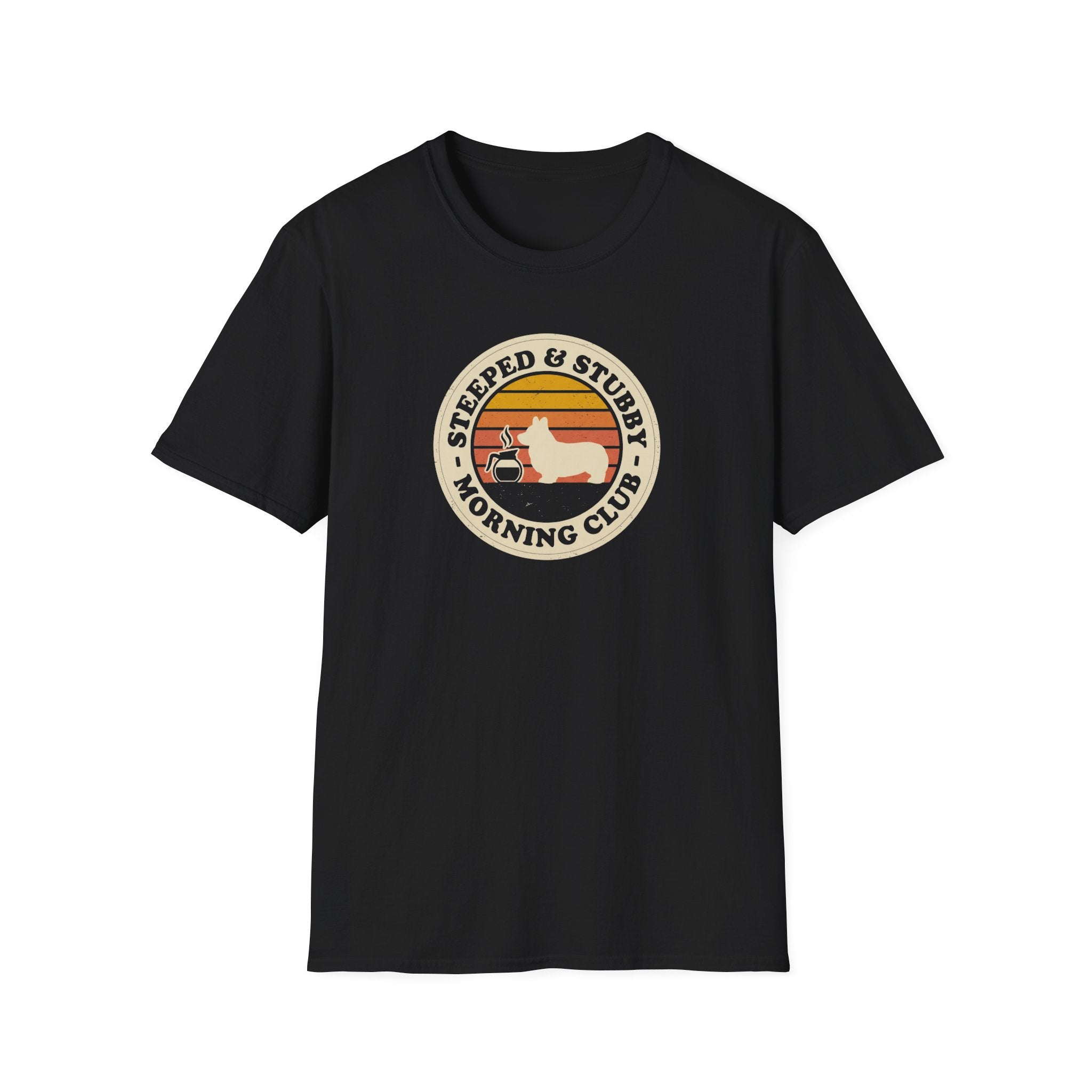T‑Shirt — "Steeped & Stubborn Morning Club" Vintage Coffee Tee