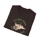 Funny "I'm Not Slow, I'm Just Lagging" French Bulldog T-Shirt