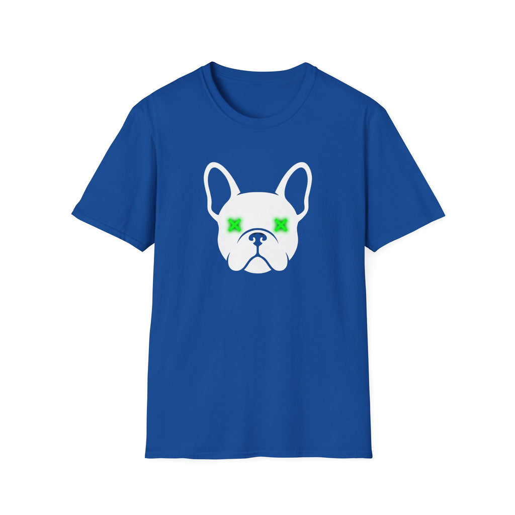 French Bulldog Tee — Neon Green Star Eyes Dog Shirt