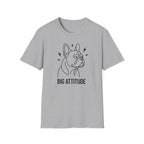 Big Attitude French Bulldog T-Shirt — Cute Bulldog Line Art Tee