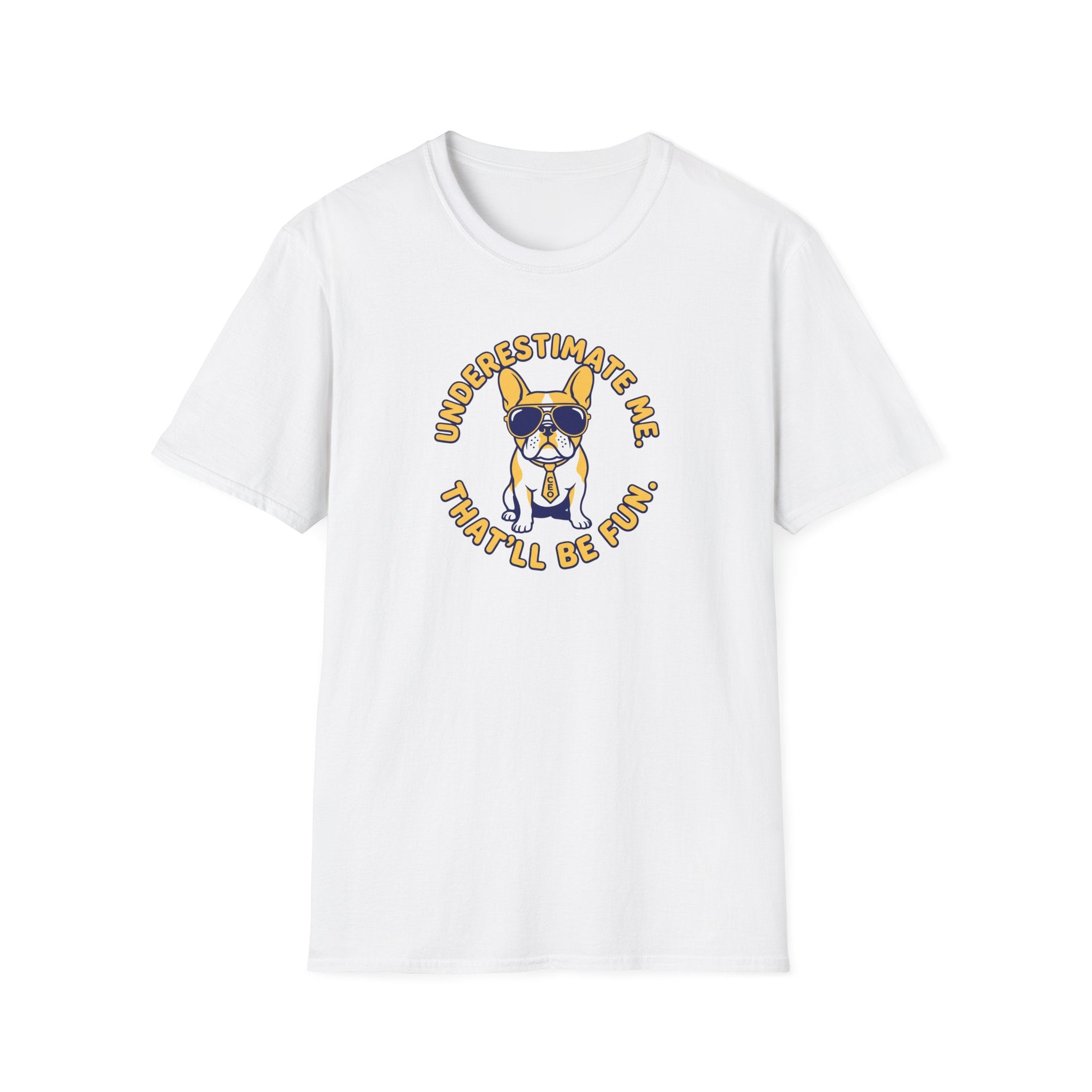 French Bulldog with Sunglasses T-Shirt